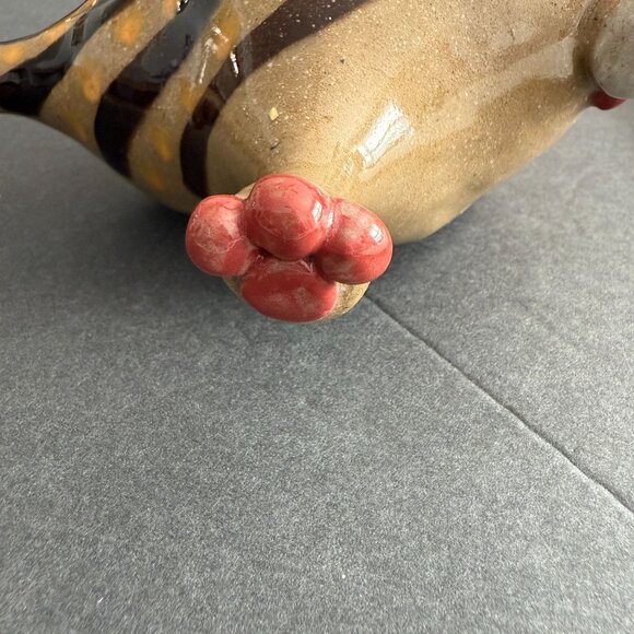 Rare Pamela Eisenmann Signed Puffy Dog Whimsical Piggy Bank Stoneware Folk Art - Picture 8 of 12